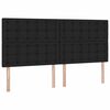 vidaXL Aufbewahrungsbett mit Matratze Schwarz 200 x 200 cm Polyester