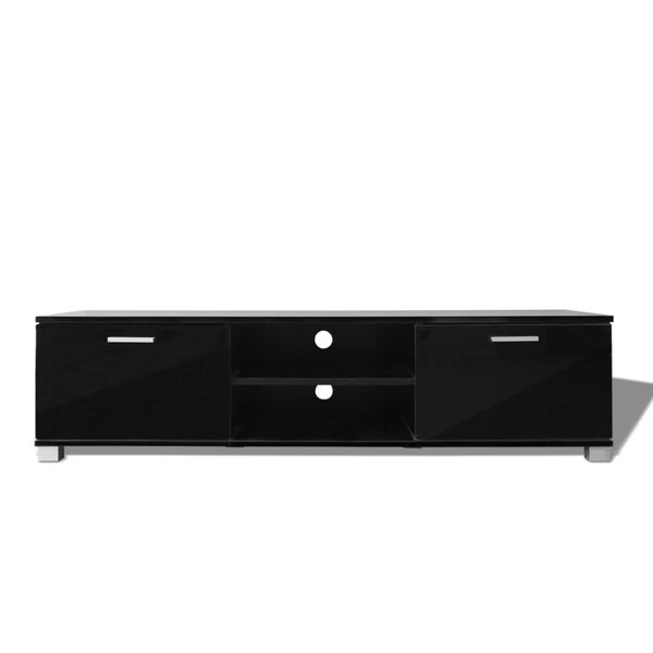 vidaXL TV-Schrank Hochglanz-Schwarz 140x40,5x35 cm