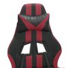vidaXL Gaming-Stuhl Drehbar Schwarz und Weinrot Kunstleder