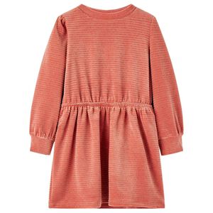Kinderkleid mit Langen &Auml;rmeln Mittelrosa 128
