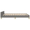 vidaXL Bettgestell ohne Matratze Dunkelgrau 140x200 cm Stoff