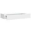 vidaXL Wandregale mit Schubladen 2 Stk. Wei&szlig; 60x23,5x10 cm MDF