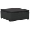 vidaXL 6-tlg. Garten-Lounge-Set mit Auflagen Poly Rattan Schwarz
