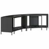 vidaXL Outdoor-Regale f&uuml;r Whirlpool 2 Stk. Schwarz Poly Rattan