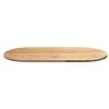 vidaXL Tischplatte 120x60x2 cm Massivholz Eiche Oval