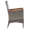 vidaXL 9-tlg. Garten-Essgruppe mit Kissen Poly Rattan Grau