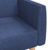 vidaXL Schlafsofa 2-Sitzer mit Fu&szlig;hocker Blau Stoff