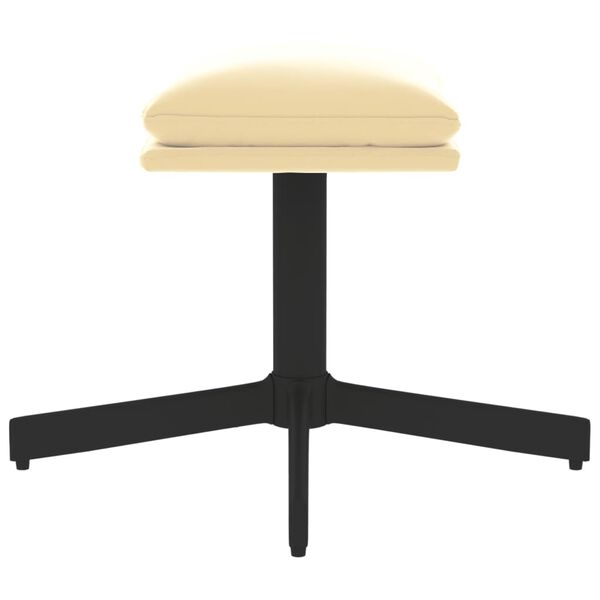 vidaXL Fußhocker Cremeweiß 60x60x36 cm Samt
