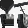 vidaXL Garten Essgruppe 5 pcs Schwarz Pulverbeschichteter Stahl