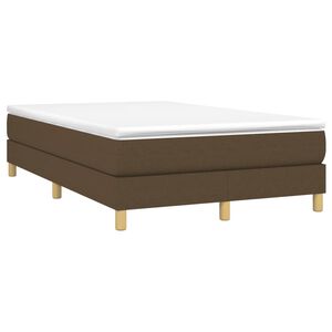 vidaXL Boxspringbett mit Matratze Dunkelbraun 120x190 cm Stoff