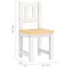 vidaXL 3-tlg. Kinder-Sitzgruppe Wei&szlig; und Beige MDF