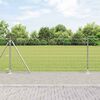 vidaXL Zaun mit Pfosten Silber 0,8 x 25 m Stahl