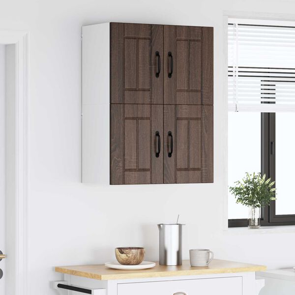 vidaXL K&uuml;chenwandschr&auml;nke 2 pcs Braun Eichen-Optik 60 x 31 x 40 cm