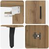 vidaXL Highboard 2 pcs Artisan-Eiche Engineered Wood und Glas