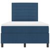 vidaXL Boxspringbett mit Matratze mit Kopfteil Blau 120 x 190 cm Stoff