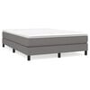 vidaXL Boxspringbettgestell Dunkelgrau 140x190 cm Stoff