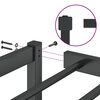 vidaXL Bettgestell Metall Schwarz 75x190 cm
