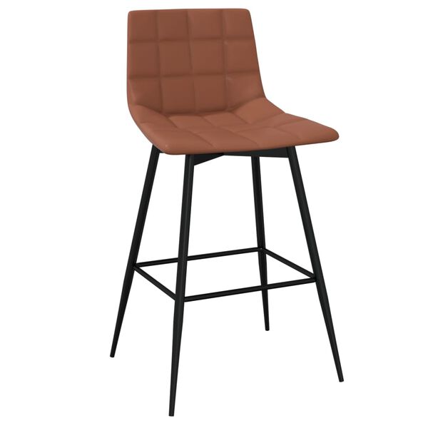 vidaXL Barhocker 2 Stk. Hellbraun Kunstleder