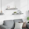 vidaXL Bilderleisten 2 Stk. Grau 60x9x3 cm MDF