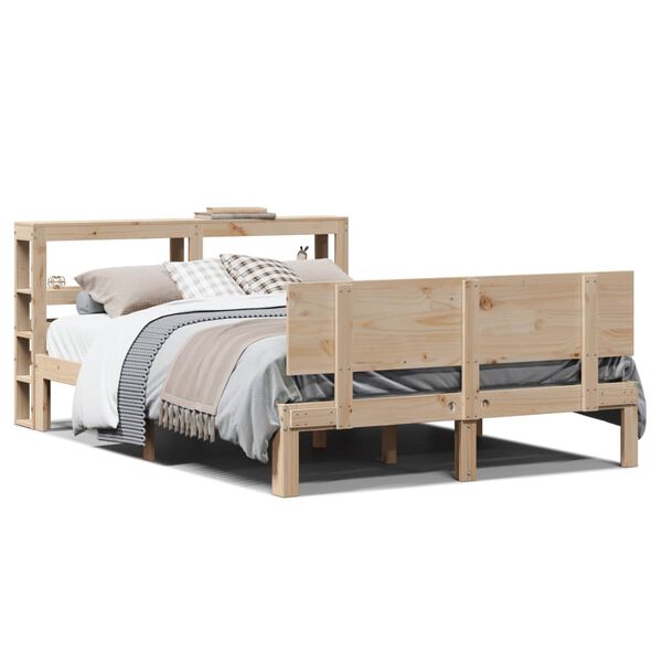 vidaXL Bettgestell mit Kopfteil ohne Matratze 150x200 cm