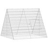 vidaXL Hasenk&auml;fig Silber 110 x 100 x 85 cm Verzinkter Stahl