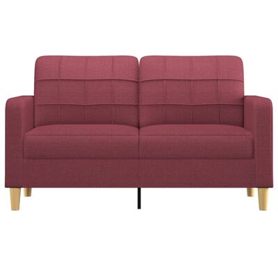 vidaXL 2-Sitzer-Sofa Weinrot 140 cm Stoff