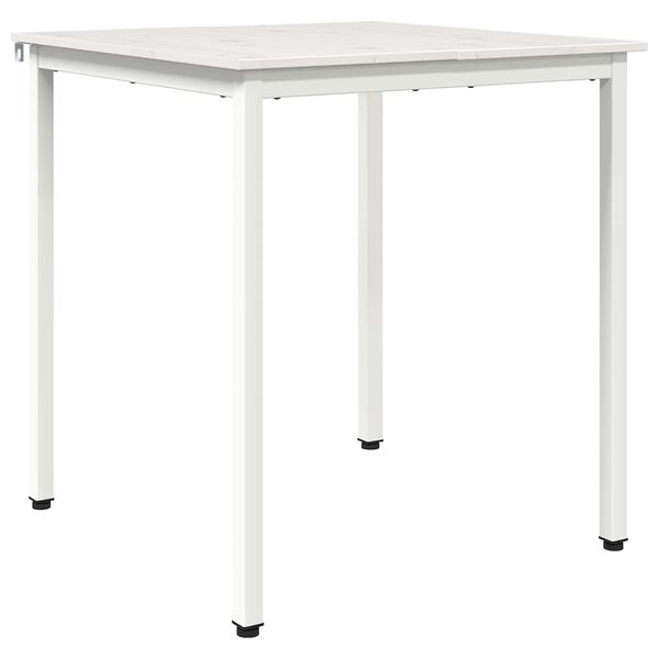 vidaXL Esstisch Wei&szlig; 60 x 60 x 75 cm Massives Kiefernholz