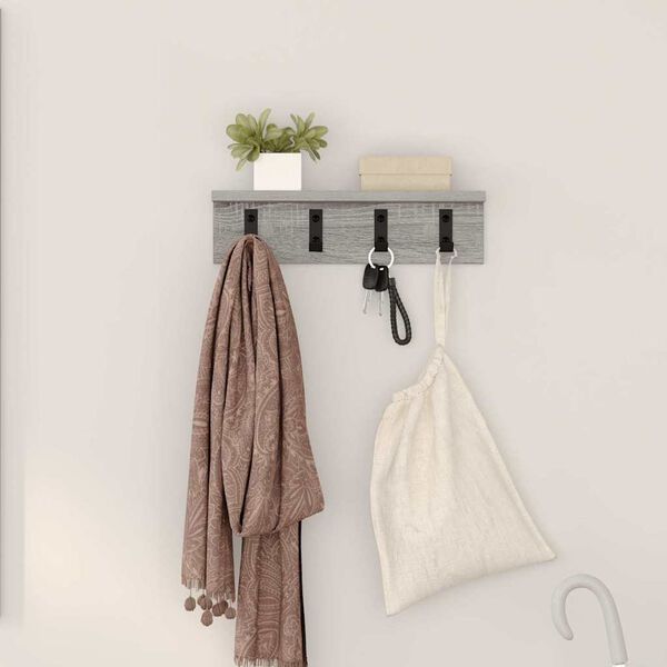 vidaXL Wandmontierter nachttisch Graues Sonoma 40 x 10,5 x 10,5 cm