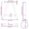 vidaXL Couchtischbeine A-Form 2 Stk. 38x(42-43) cm Stahl