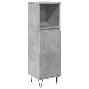 vidaXL Badschrank Betongrau 30x30x100 cm Holzwerkstoff