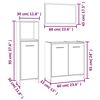 vidaXL 3-tlg. Badm&ouml;bel-Set Braun Eichen-Optik Holzwerkstoff