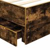 vidaXL Bettrahmen Ger&auml;ucherte Eiche 90 x 200 cm Ingenieurs Holz