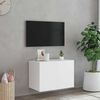 vidaXL TV-Wandschrank mit LED-Leuchten Wei&szlig; 60x35x41 cm