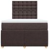vidaXL Boxspringbett mit Matratze Dunkelbraun 120x190 cm Stoff