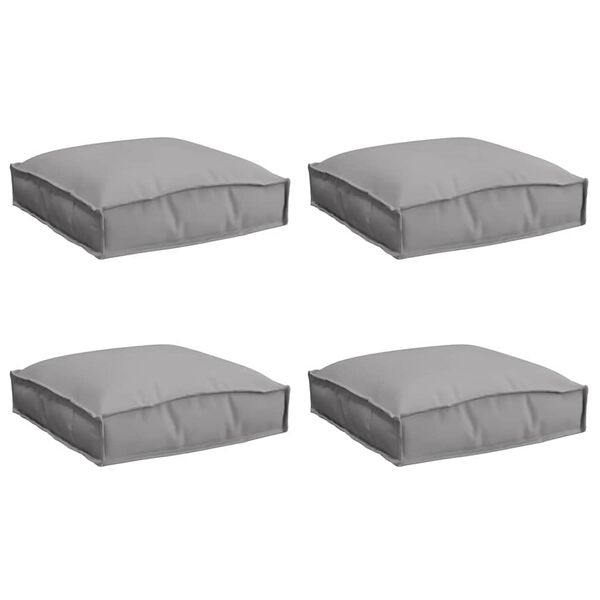 vidaXL Kissen 4 pcs Grau 40 x 40 x 8 cm Oxford-Stoff