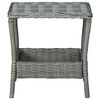 vidaXL 3-tlg. Garten-Lounge-Set mit Auflagen Poly Rattan Hellgrau