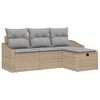vidaXL Sofa Set 4 stk. Poly-Rattan