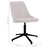 vidaXL Esszimmerst&uuml;hle 6 Stk. Drehbar Creme Stoff