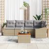 vidaXL Gartensofa-set 6 pcs Beige und Hellgrau Poly-Rattan