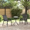 vidaXL Garten Bistro Set 3 pcs Schwarz Stahl