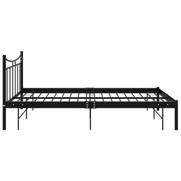 vidaXL Bettgestell Schwarz Metall 140x200 cm