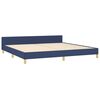 vidaXL Bettgestell ohne Matratze Blau 200x200 cm Stoff