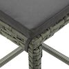 vidaXL 16-tlg. Gartenbar-Set mit Kissen Poly Rattan Grau
