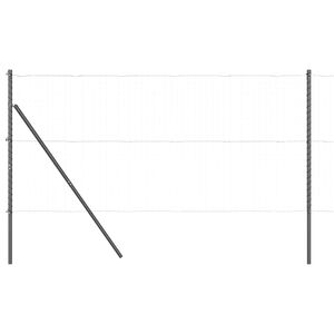 vidaXL Zaunpfosten Sonstiges 26 pcs Grau 3,2 x 3,2 x 210 cm Stahl