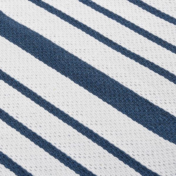 vidaXL Teppich Marineblau 80x150 cm Baumwolle