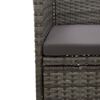 vidaXL 5-tlg. Garten-Essgruppe Grau Poly Rattan und Akazienholz