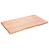 vidaXL Wandregal Hellbraun 100x60x(2-4) cm Massivholz Eiche Behandelt
