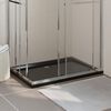 vidaXL Duschtasse ABS Rechteckig Schwarz 80x110 cm