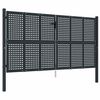 vidaXL Gartentor Anthrazit 300x125 cm Stahl