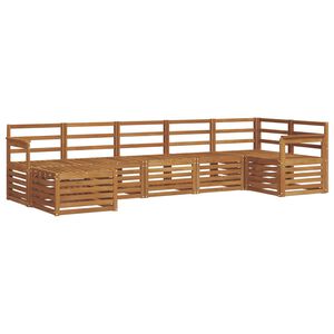 vidaXL Ecksofa Set 7 pcs Natur Massivholz Akazie